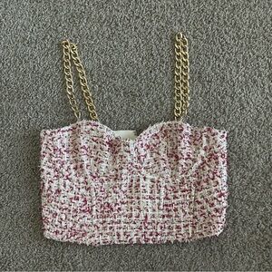 Alice and Olivia Cristi Chai Strap Bustier Top